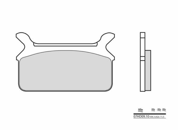 Pastillas de freno orgánicas Brembo 07HD0910