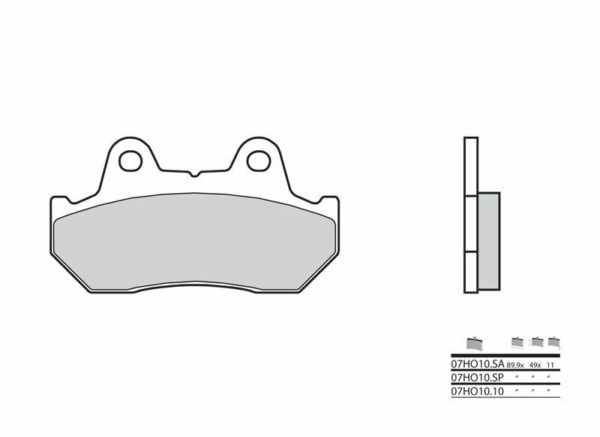 Pastillas de freno orgánicas Brembo 07HO1010