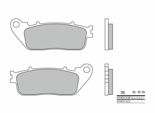 Pastillas de freno orgánicas Brembo 07HO13CC