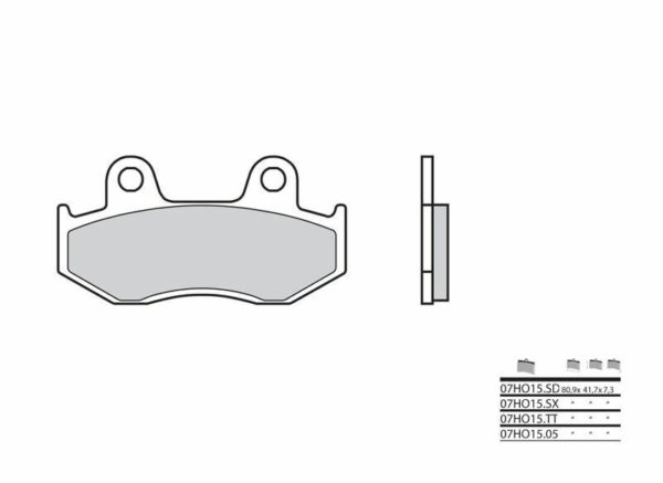 Pastillas de freno orgánicas Brembo 07HO1505