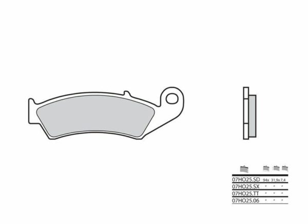 Pastillas de freno orgánicas Brembo 07HO2506