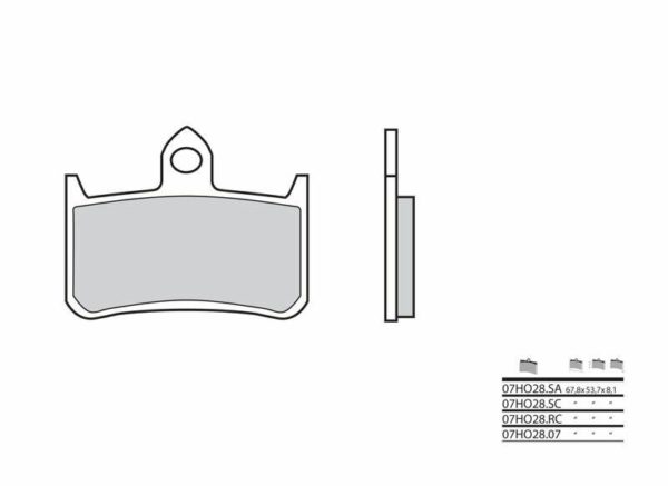 Pastillas de freno sinterizadas Brembo 07HO28SA