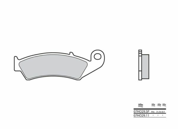 Pastillas de freno sinterizadas Brembo 07HO29SP