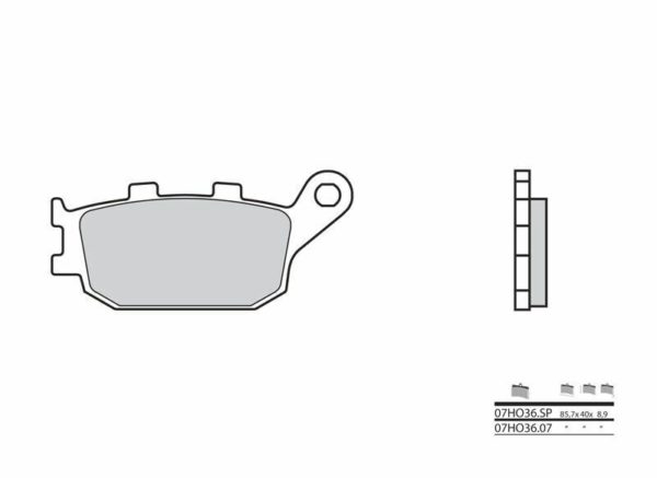 Pastillas de freno sinterizadas Brembo 07HO36SP