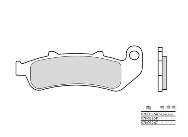 Pastillas de freno orgánicas Brembo 07HO3907