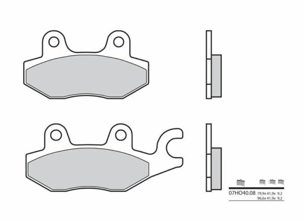 Pastillas de freno orgánicas Brembo 07HO4008