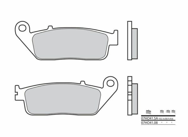 Pastillas de freno sinterizadas Brembo 07HO41SA