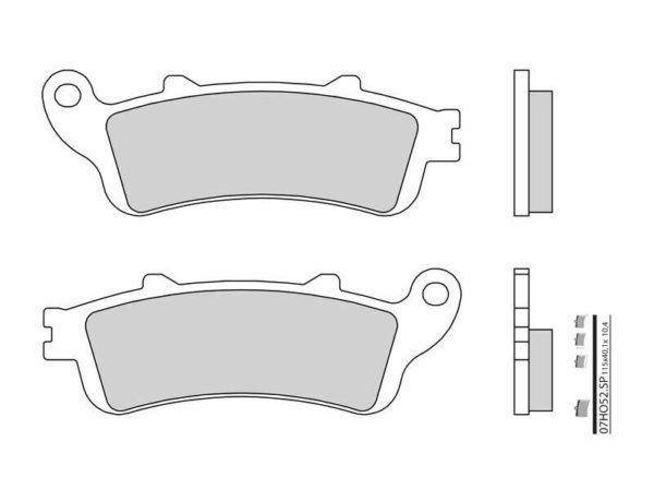 Pastillas de freno sinterizadas Brembo 07HO52SP