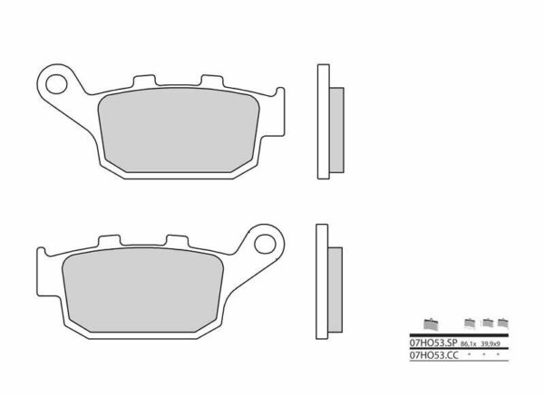 Pastillas de freno BREMBO Street Carboxicerámicas - 07HO53CC