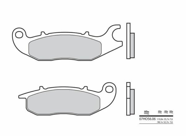 Pastillas de freno orgánicas Brembo 07HO5606