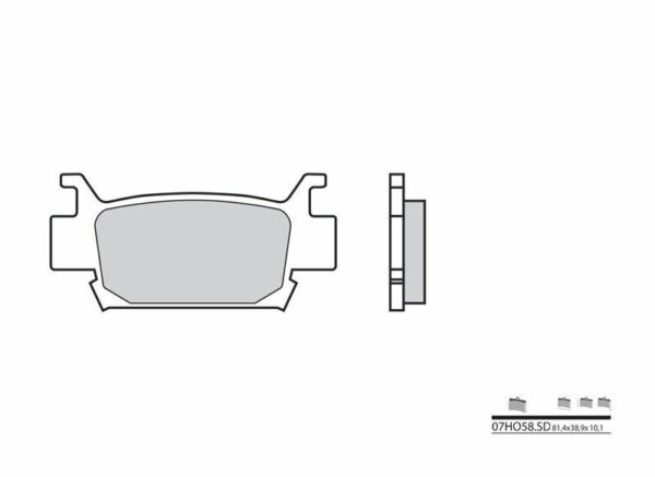 Pastillas de freno sinterizadas Brembo 07HO58SD