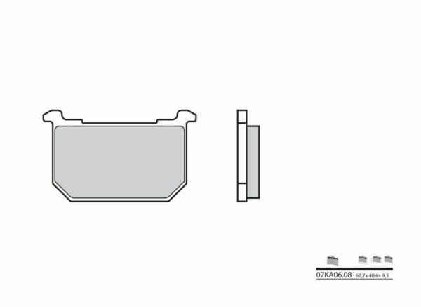 Pastillas de freno orgánicas Brembo 07KA0608