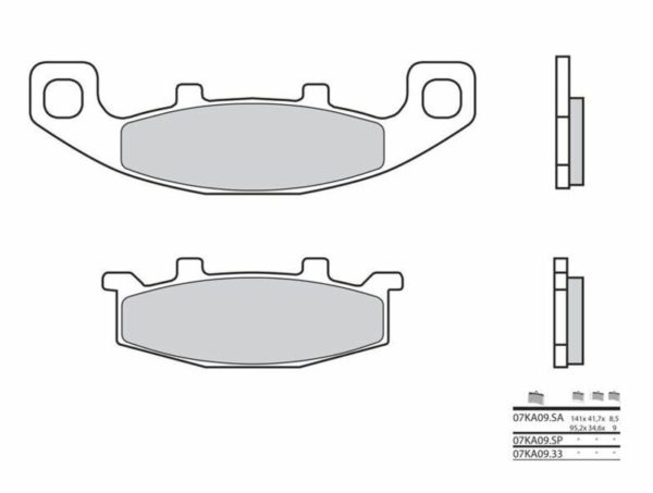 Pastillas de freno orgánicas Brembo 07KA0933