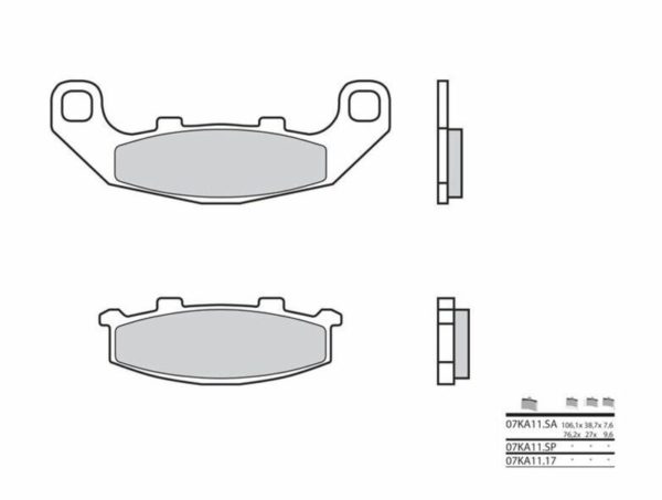 Pastillas de freno sinterizadas Brembo 07KA11SP