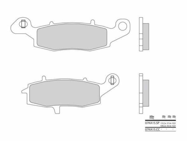 Pastillas de freno sinterizadas Brembo 07KA15SP