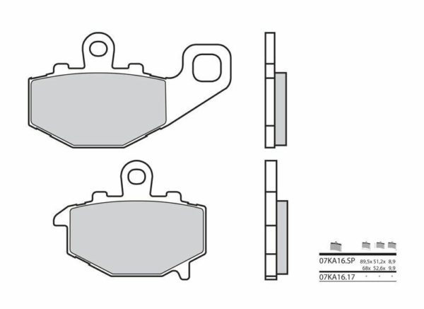 Pastillas de freno sinterizadas Brembo 07KA16SP