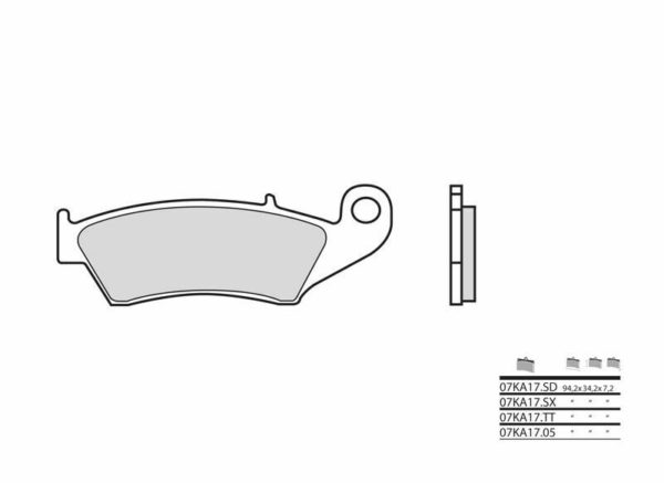 Pastillas de freno orgánicas Brembo 07KA1705