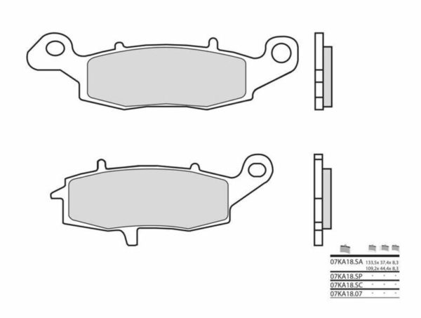 Pastillas de freno orgánicas Brembo 07KA1807