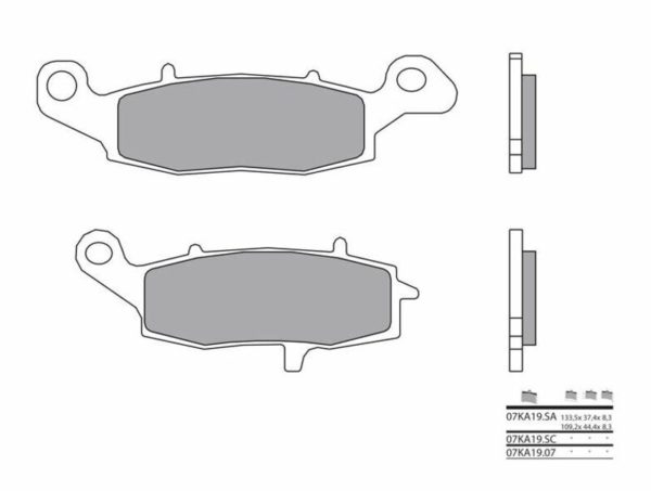 Pastillas de freno orgánicas Brembo 07KA1907