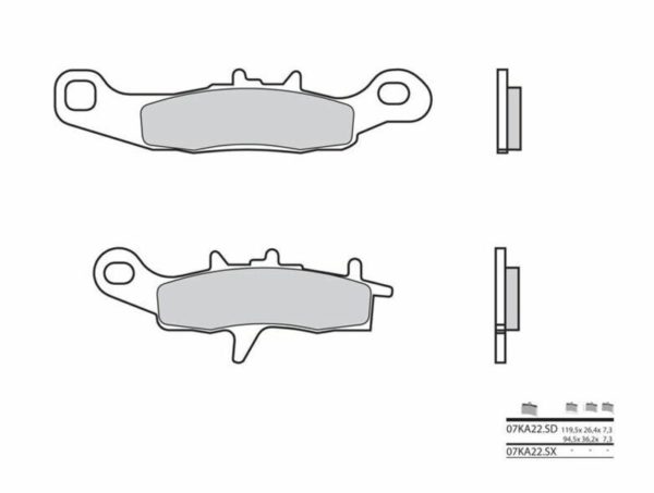 Pastillas de freno sinterizadas Brembo 07KA22SD