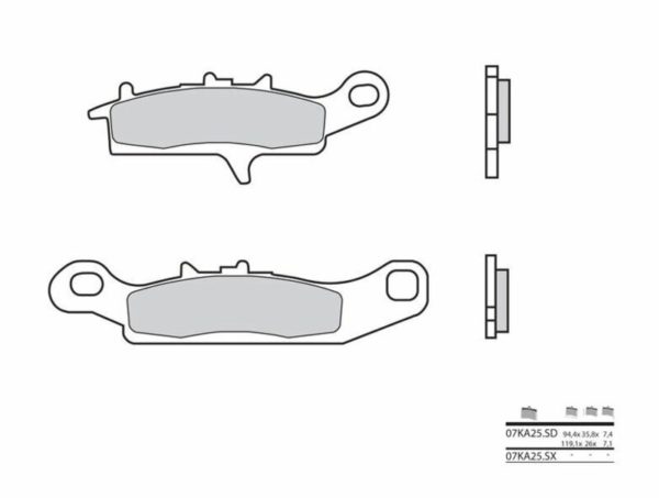 Pastillas de freno sinterizadas Brembo 07KA25SD