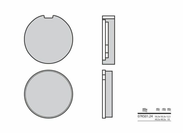 Pastillas de freno orgánicas Brembo 07KS0124