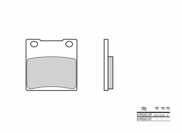 Pastillas de freno orgánicas Brembo 07KS0507