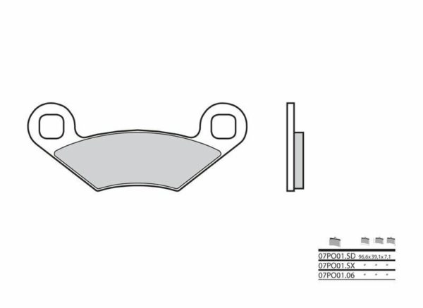 Pastillas de freno BREMBO Street Carboxicerámicas - 07PO0106