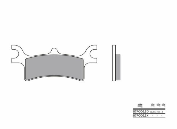 Pastillas de freno sinterizadas de competición Brembo 07PO06SX