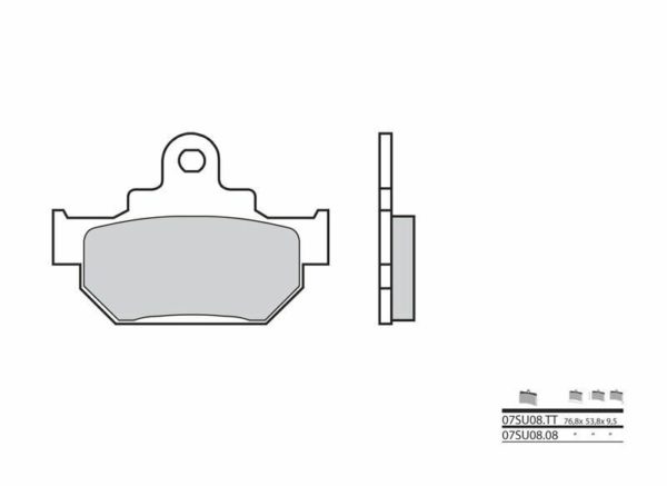 Pastillas de freno orgánicas Brembo 07SU0808