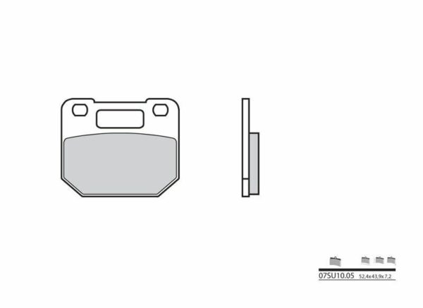 Pastillas de freno orgánicas Brembo 07SU1005