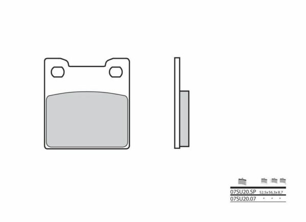 Pastillas de freno sinterizadas Brembo 07SU20SP