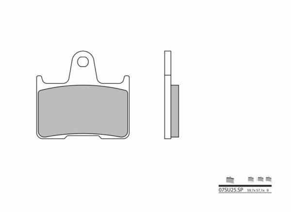 Pastillas de freno sinterizadas Brembo 07SU25SP