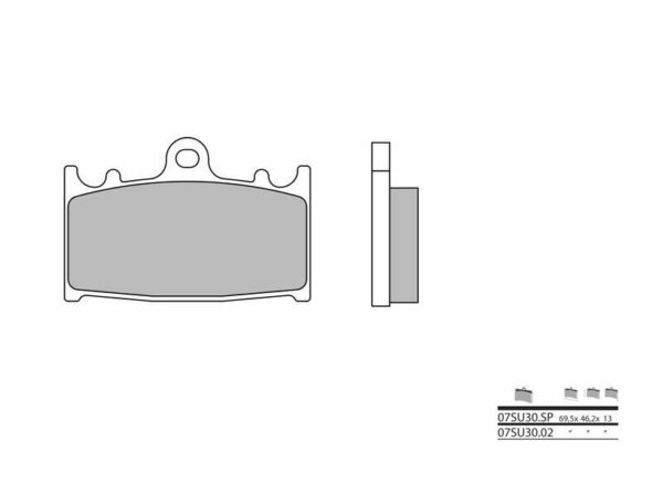 Pastillas de freno sinterizadas Brembo 07SU30SP