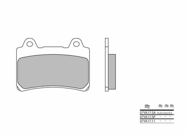 Pastillas de freno BREMBO Street Carboxicerámicas - 07YA1711