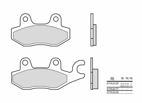 Pastillas de freno sinterizadas Brembo 07YA20SP