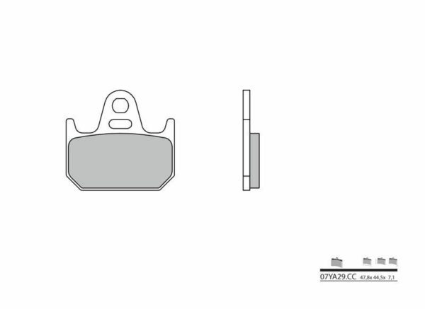 Pastillas de freno orgánicas Brembo 07YA29CC