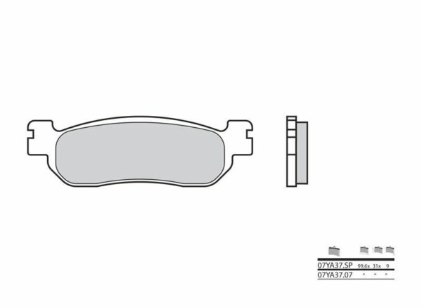 Pastillas de freno orgánicas Brembo 07YA3707