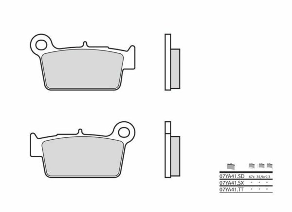 Pastillas de freno sinterizadas Brembo 07YA41SD