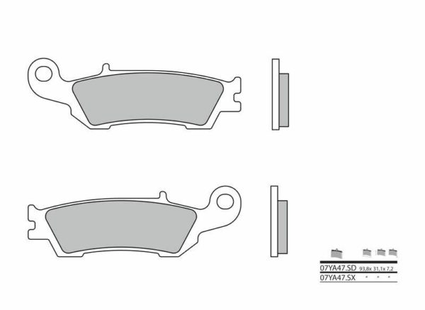 Pastillas de freno sinterizadas Brembo 07YA47SD