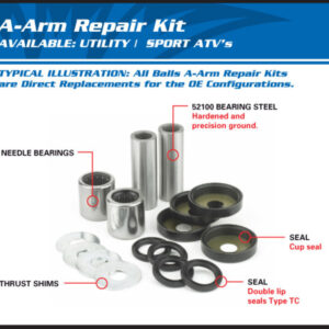 Kit de reparacion de triangulo ATV All Balls