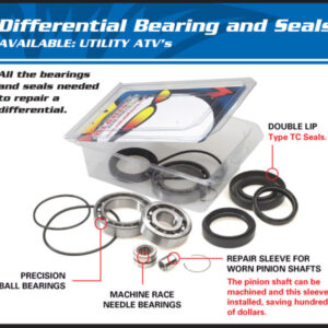 Kit All Balls de rodamientos y retenes del diferencial delantero Polaris