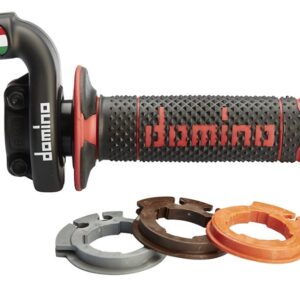 Acelerador con puño DOMINO KRK negro/rojo