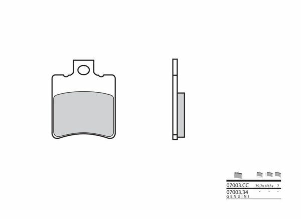 BREMBO Genuine Carbon Ceramic Brake pads - 0700334