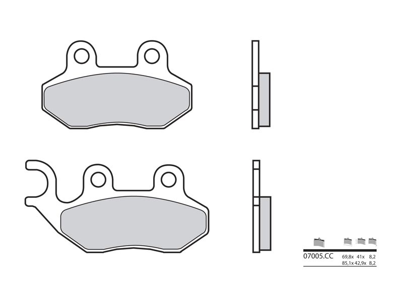 BREMBO Scooter Carbon Ceramic Brake pads - 07005CC