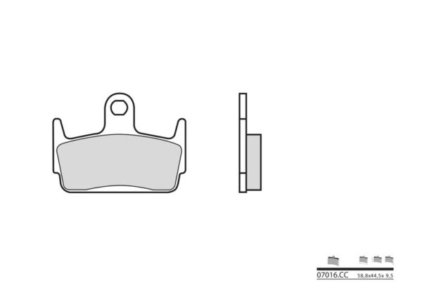 BREMBO Scooter Carbon Ceramic Brake pads - 07016CC