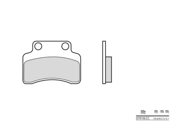 BREMBO Scooter Carbon Ceramic Brake pads - 07018CC