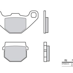 BREMBO Scooter Carbon Ceramic Brake pads - 07026CC