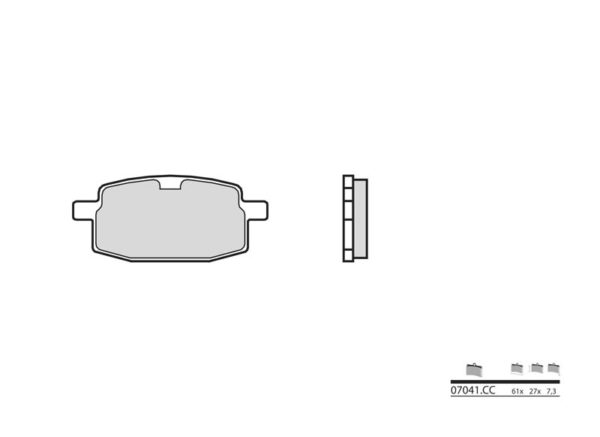 BREMBO Scooter Carbon Ceramic Brake pads - 07041CC