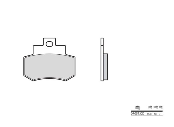 BREMBO Scooter Carbon Ceramic Brake pads - 07051CC